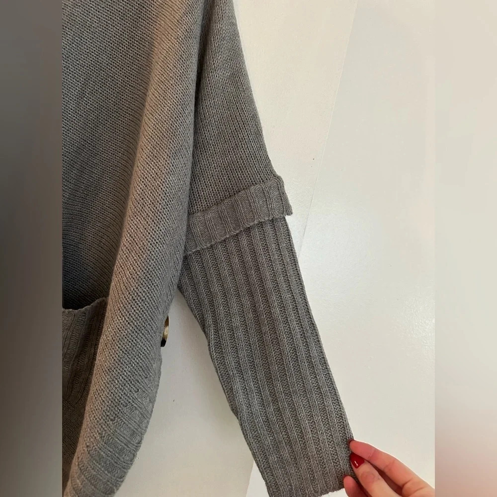 Alison Andrews Grey Poncho Size S/M Long Sleeve - Picture 5 of 6